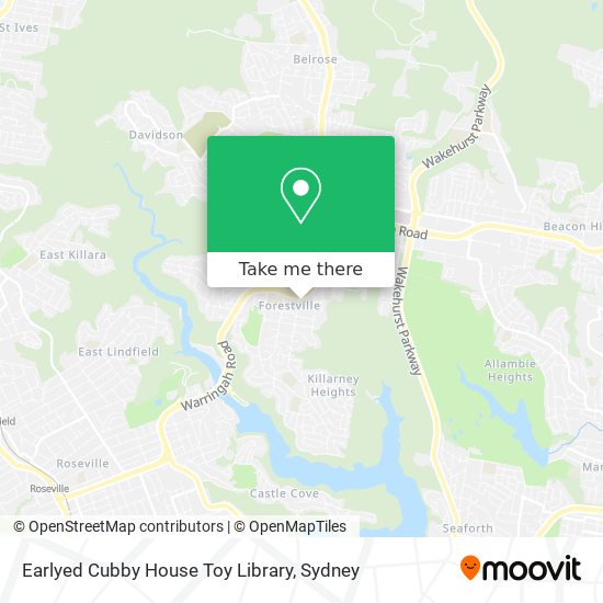 Earlyed Cubby House Toy Library map