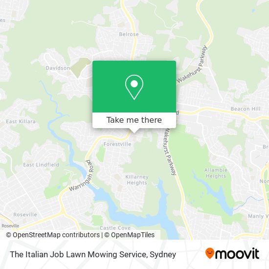 The Italian Job Lawn Mowing Service map