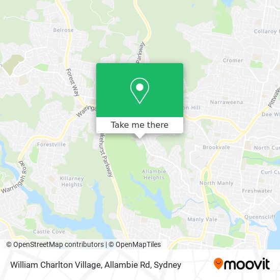 William Charlton Village, Allambie Rd map