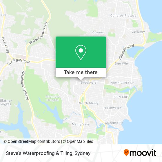 Steve's Waterproofing & Tiling map