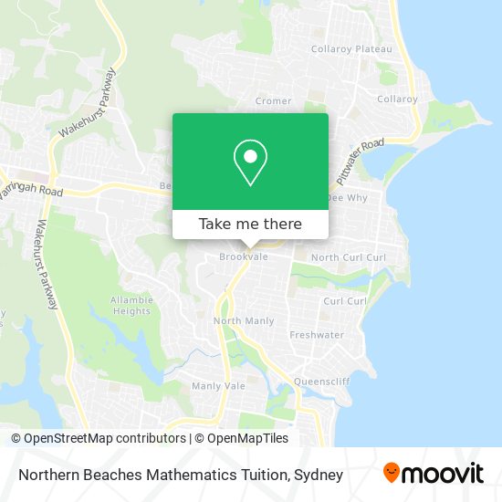 Northern Beaches Mathematics Tuition map