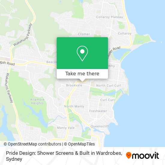 Pride Design: Shower Screens & Built in Wardrobes map