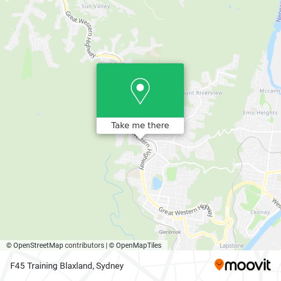 F45 Training Blaxland map