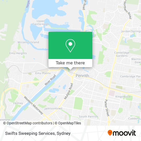 Mapa Swifts Sweeping Services