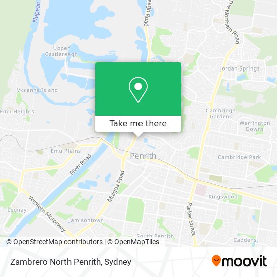 Mapa Zambrero North Penrith