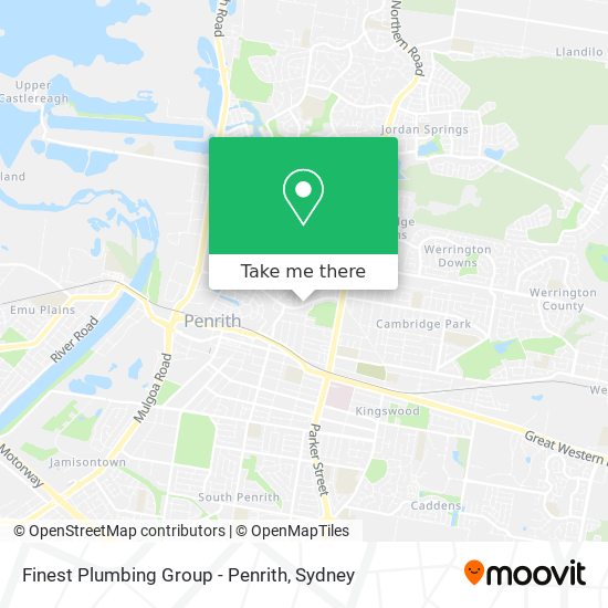 Mapa Finest Plumbing Group - Penrith
