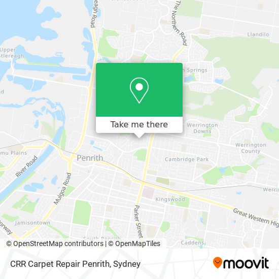 Mapa CRR Carpet Repair Penrith