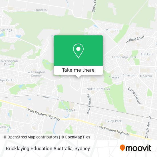 Mapa Bricklaying Education Australia