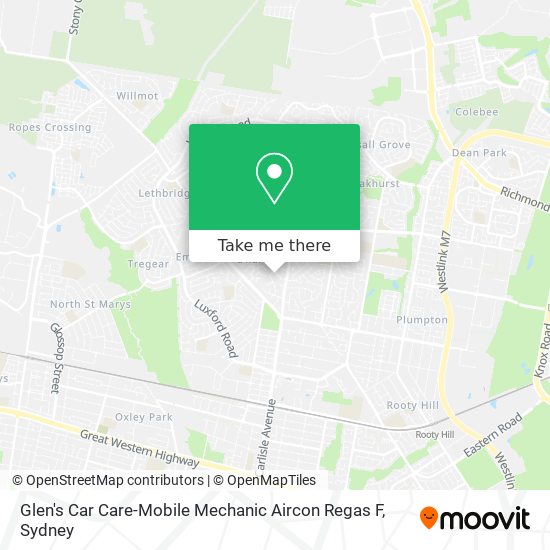 Mapa Glen's Car Care-Mobile Mechanic Aircon Regas F