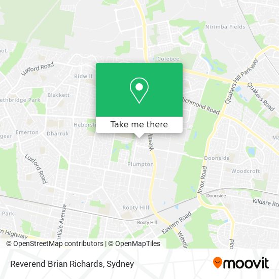 Reverend Brian Richards map