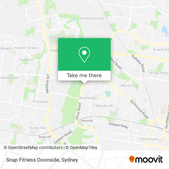 Mapa Snap Fitness Doonside