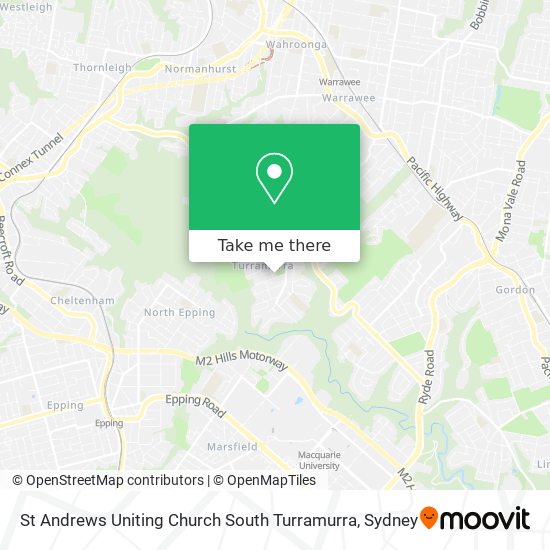 St Andrews Uniting Church South Turramurra map