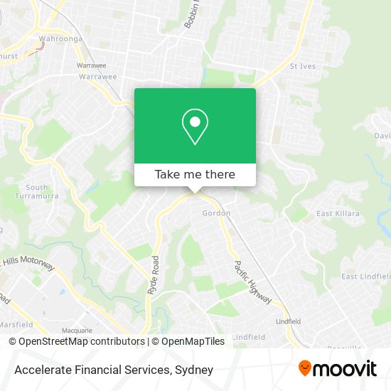 Accelerate Financial Services map