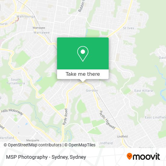 MSP Photography - Sydney map