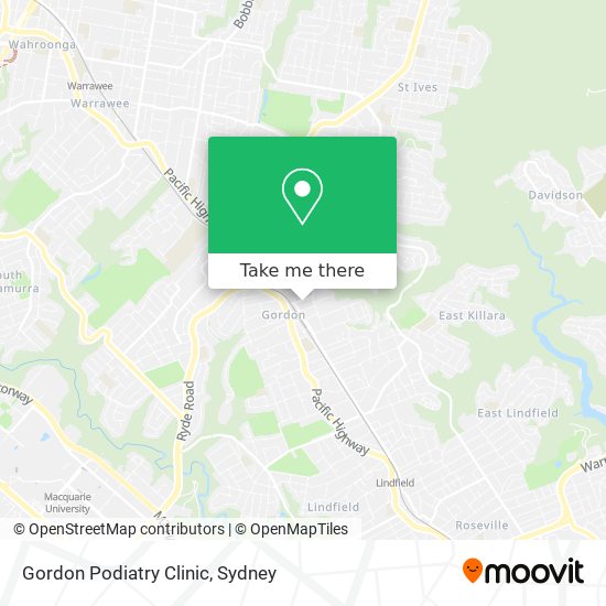 Gordon Podiatry Clinic map