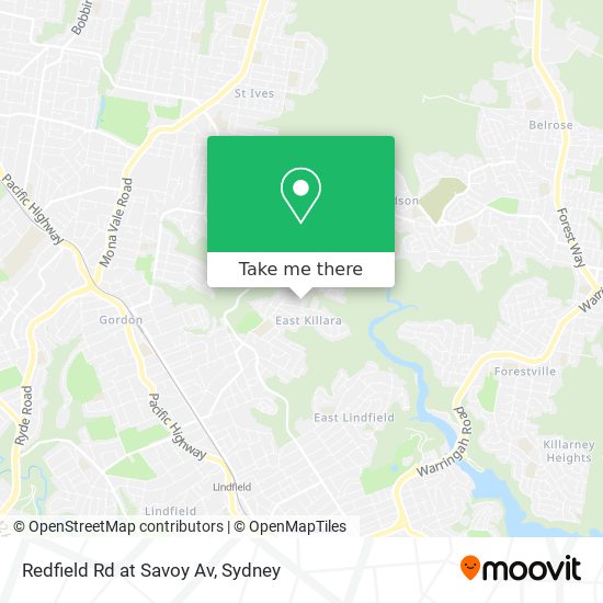 Redfield Rd at Savoy Av map