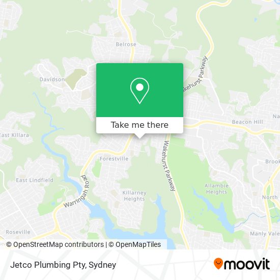 Mapa Jetco Plumbing Pty