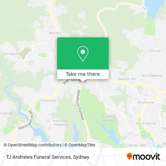TJ Andrews Funeral Services map