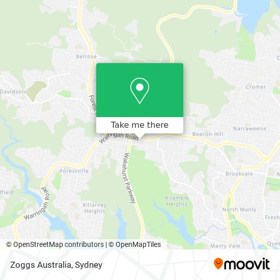 Zoggs Australia map