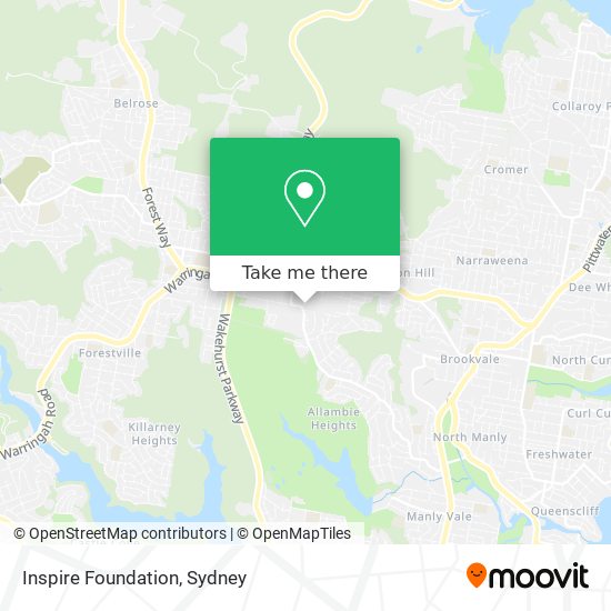 Inspire Foundation map