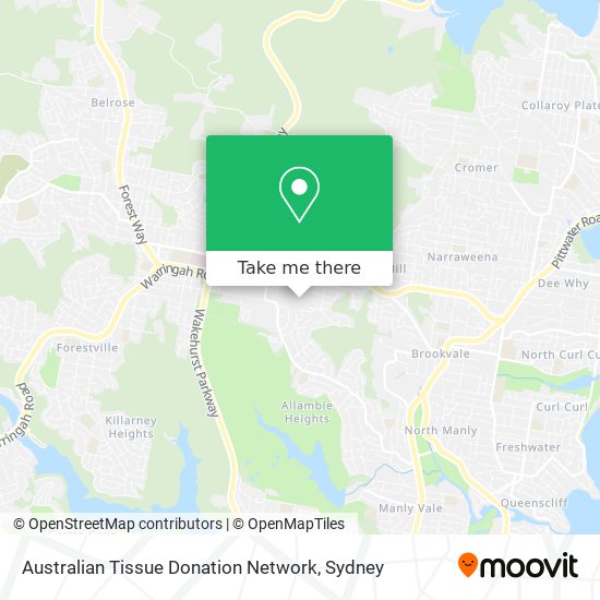 Australian Tissue Donation Network map