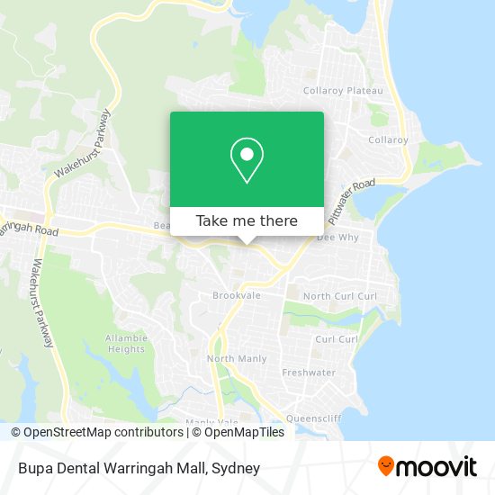 Bupa Dental Warringah Mall map