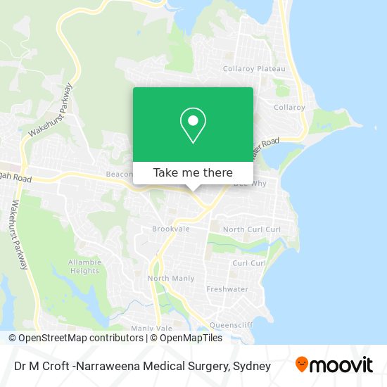 Mapa Dr M Croft -Narraweena Medical Surgery