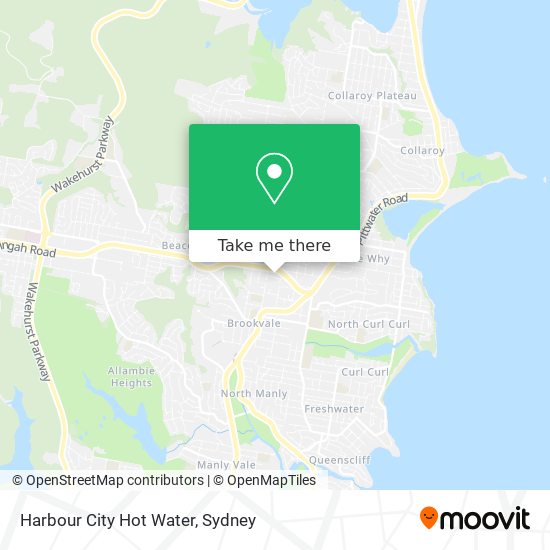 Harbour City Hot Water map