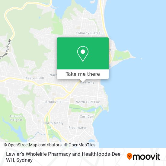 Lawler's Wholelife Pharmacy and Healthfoods-Dee WH map