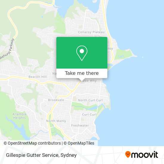 Gillespie Gutter Service map