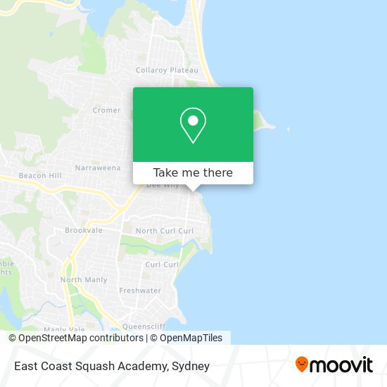 East Coast Squash Academy map