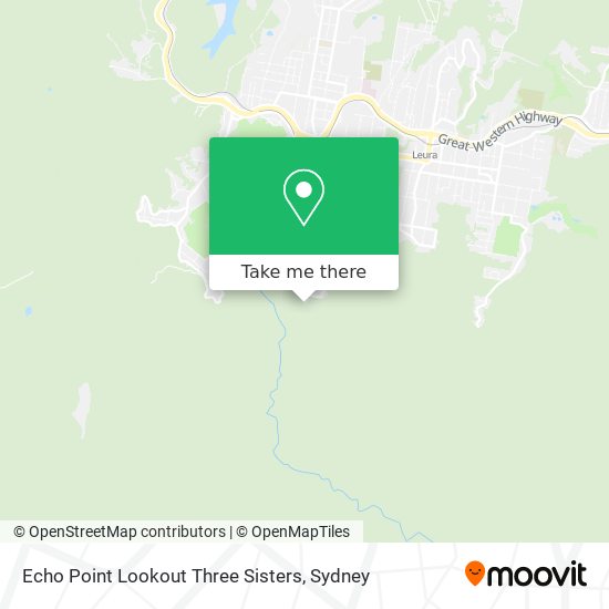 Echo Point Lookout Three Sisters map