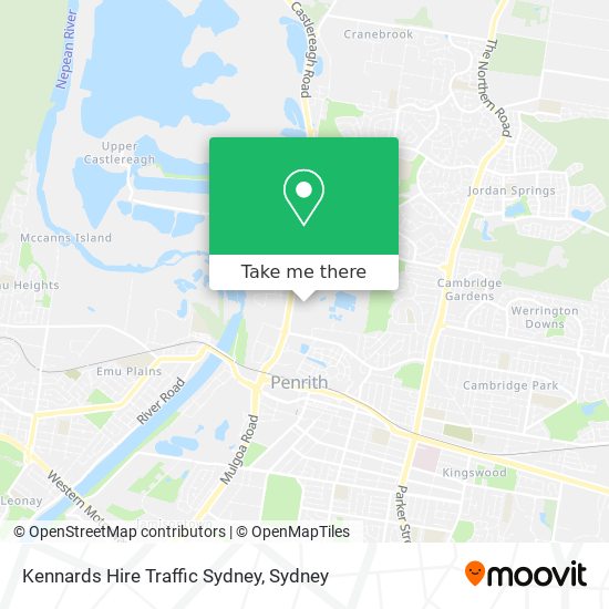 Kennards Hire Traffic Sydney map