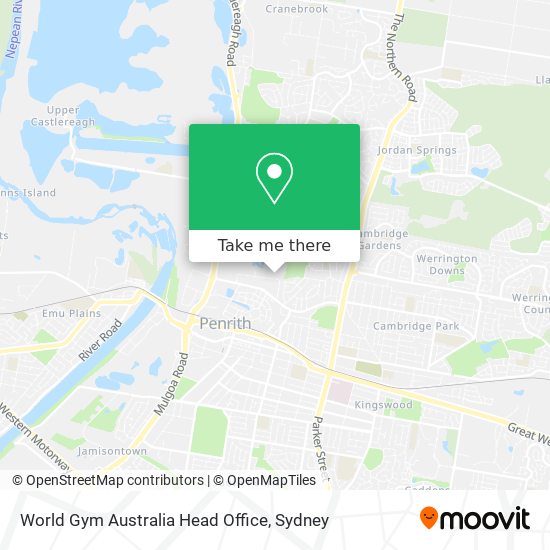 Mapa World Gym Australia Head Office