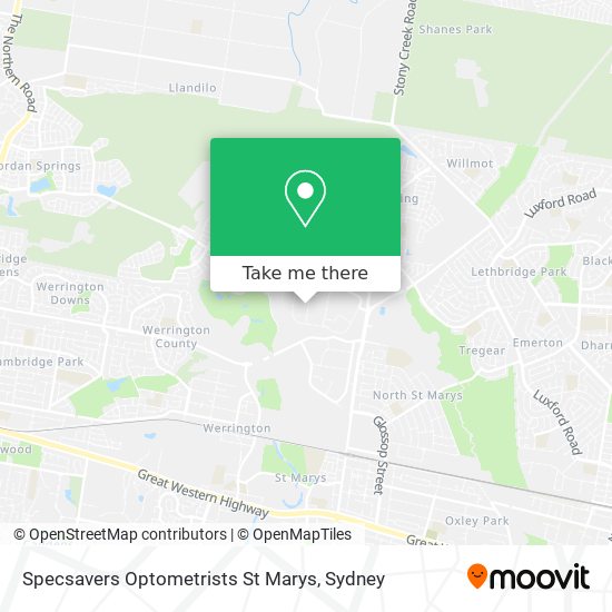 Specsavers Optometrists St Marys map
