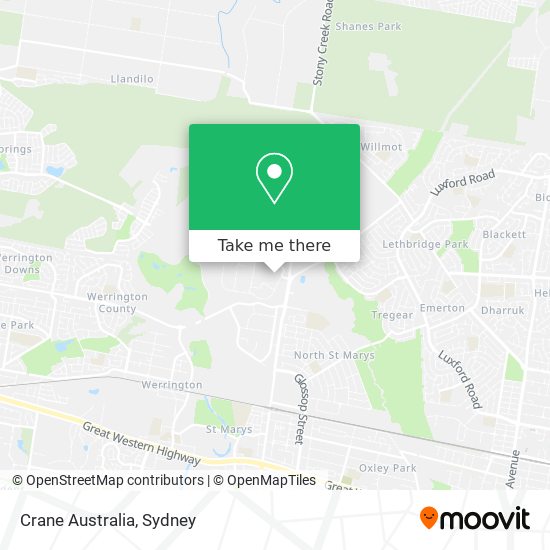 Crane Australia map