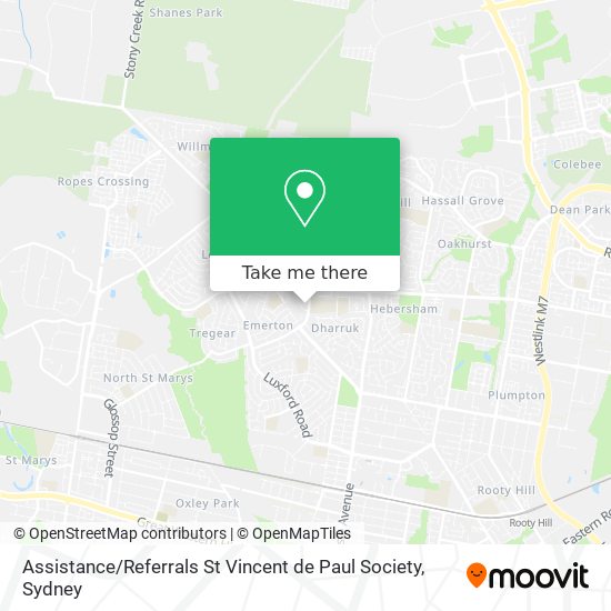 Assistance / Referrals St Vincent de Paul Society map
