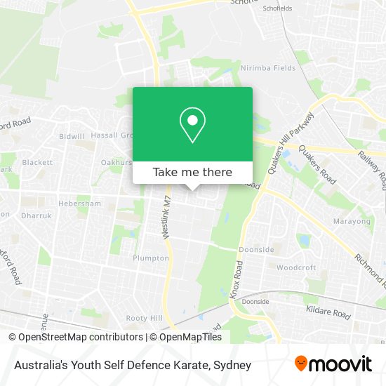 Australia's Youth Self Defence Karate map