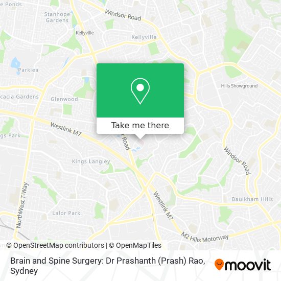 Brain and Spine Surgery: Dr Prashanth (Prash) Rao map