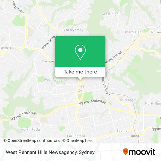 West Pennant Hills Newsagency map