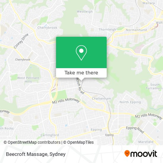Beecroft Massage map