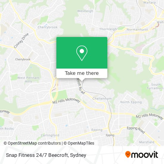 Snap Fitness 24/7 Beecroft map