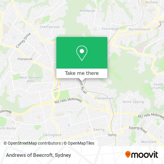 Andrews of Beecroft map