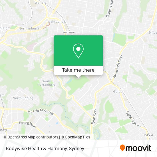 Mapa Bodywise Health & Harmony