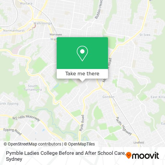 Mapa Pymble Ladies College Before and After School Care