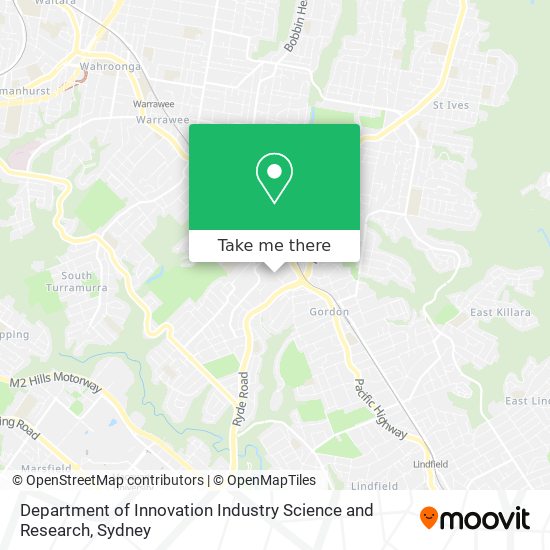 Department of Innovation Industry Science and Research map