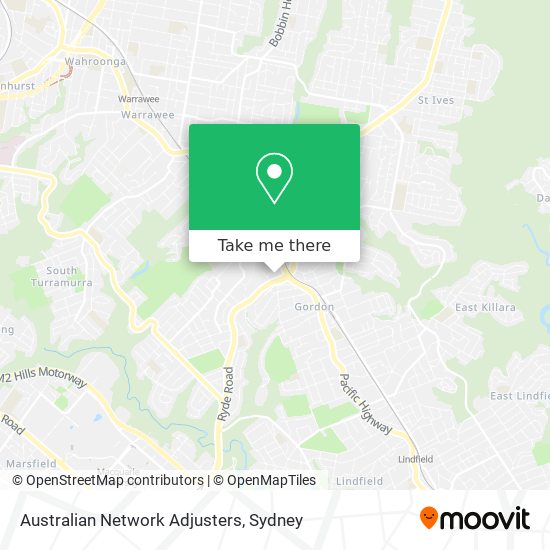 Mapa Australian Network Adjusters