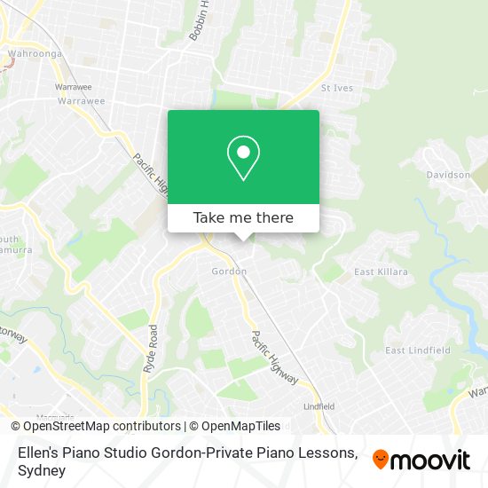 Ellen's Piano Studio Gordon-Private Piano Lessons map