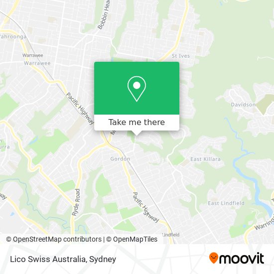 Lico Swiss Australia map