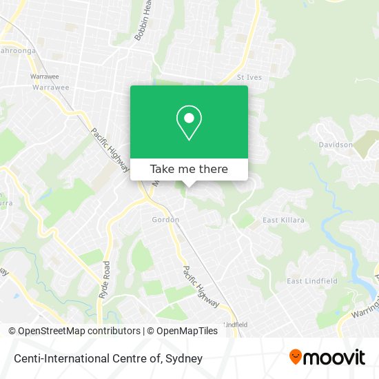 Centi-International Centre of map